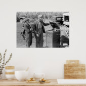 Antiek recordspeler, jaren '30 poster (Keuken)