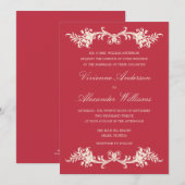 ANTIEK RED | AFBEELDINGSINVITATIE KAART (Voorkant / Achterkant)