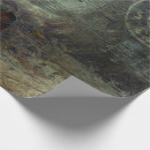 Antiek Red Black — oude scriptpagina Muziek Cadeaupapier (Hoek)