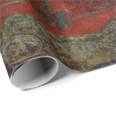 Antiek Red Black — oude scriptpagina Muziek Cadeaupapier (Rol Hoek)