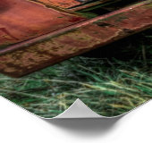 Antiek Red International Pickup Truck Poster (Hoek)