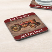 Antiek Red Tractor Beverage Coaster Bier Onderzetter (Linkerzijde)