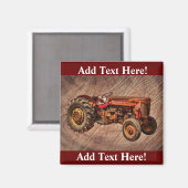 Antiek Red Tractor Magnet (Voorkant / Achterkant)