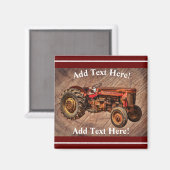 Antiek Red Tractor Magnet (Voorkant / Achterkant)