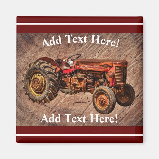 Antiek Red Tractor Magnet (Voorkant)