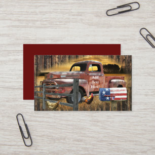 Antiek Red Truck Red Truck Boerderij Truck Visitekaartje