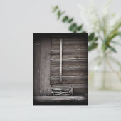 Antiek Reel Push Lawnmower Briefkaart (Staand voorkant)