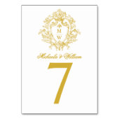 Antiek Regency Monogram Elegante Trouwfeest Kaart (Achterkant)