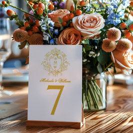 Antiek Regency Monogram Elegante Trouwfeest Kaart