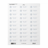 Antiek Regency Monogram Wapenschild Retouradres Etiket (Full Sheet)
