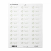 Antiek Regency Monogram Wapenschild Retouradres Etiket (Full Sheet)