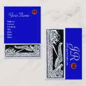 ANTIEK REIS, RUBY MONOGRAM, rood blauw Visitekaartje (Voorkant / Achterkant)