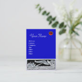 ANTIEK REIS, RUBY MONOGRAM, rood blauw Visitekaartje (Staand voorkant)