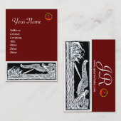 ANTIEK REIS, RUBY MONOGRAM, rood Visitekaartje (Voorkant / Achterkant)