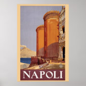 Antiek Reisposter Napoli Italië 1920 Poster (Voorkant)