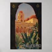 Antiek Reisposter Palermo Italië 1920 Poster (Voorkant)