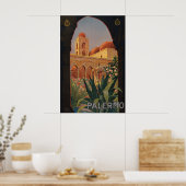 Antiek Reisposter Palermo Italië 1920 Poster (Keuken)