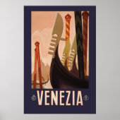 Antiek Reisposter Venetië Italië 1920 Poster (Voorkant)