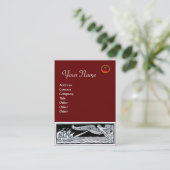 ANTIEK REIZEN, RUBY MONOGRAM,rood Visitekaartje (Staand voorkant)