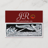 ANTIEK REIZEN, RUBY MONOGRAM,rood Visitekaartje (Achterkant)