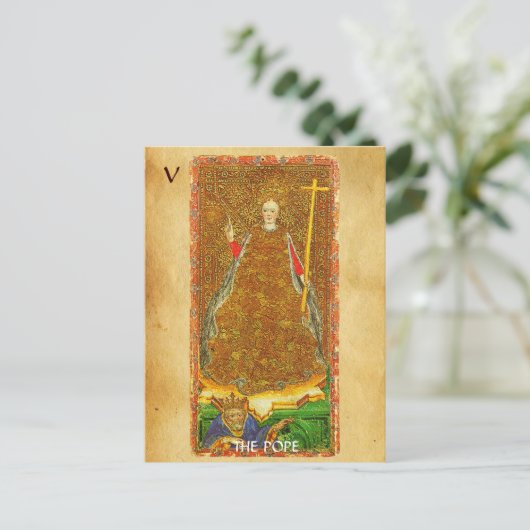 ANTIEK RENAISSANCE STREEFT 5 / POPE ( Faith ) Briefkaart (Staand voorkant)