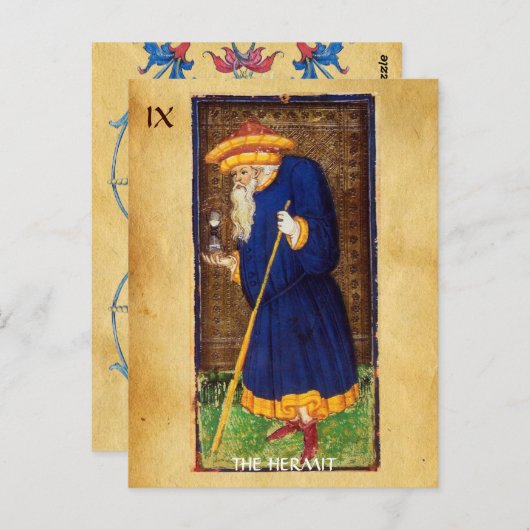 ANTIEK RENAISSANCE STREEFT 9 / THE HERMIT BRIEFKAART (Voorkant / Achterkant)