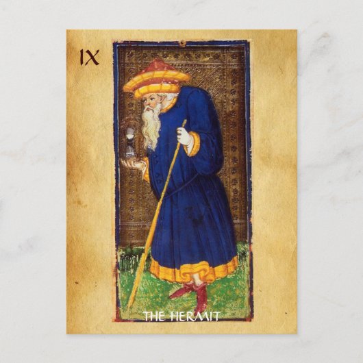 ANTIEK RENAISSANCE STREEFT 9 / THE HERMIT BRIEFKAART (Voorkant)
