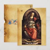 ANTIEK RENAISSANCE STREEFT DE FORTITUDE-STRENGHT BRIEFKAART (Voorkant / Achterkant)