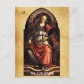 ANTIEK RENAISSANCE STREEFT DE FORTITUDE-STRENGHT BRIEFKAART (Voorkant)