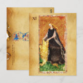 ANTIEK RENAISSANCE STREEFT DE FORTITUDE-STRENGHT BRIEFKAART (Voorkant / Achterkant)