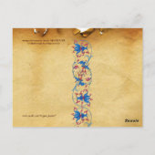 ANTIEK RENAISSANCE STREEFT DE FORTITUDE-STRENGHT BRIEFKAART (Achterkant)