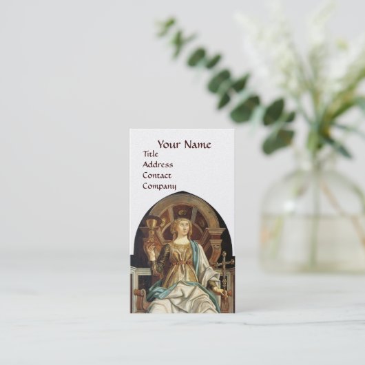 ANTIEK RENAISSANCE STREEFT POPE Gold Visitekaartje (Staand voorkant)