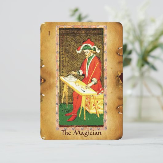 ANTIEK RENAISSANCE TAROOTS 1 / MAGICIAN AANKONDIGING (Staand voorkant)