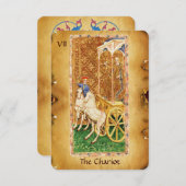 ANTIEK RENAISSANCE TAROOTS 7 / THE CHARIOT AANKONDIGING (Voorkant / Achterkant)