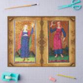 ANTIEK RENAISSANCE TAROOTS /DE STAR EN HET MOON TISSUEPAPIER (Craft)