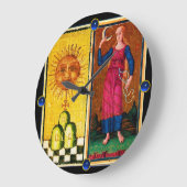 ANTIEK RENAISSANCE TAROOTS /DE ZON EN HET MOON GROTE KLOK (Hoek)
