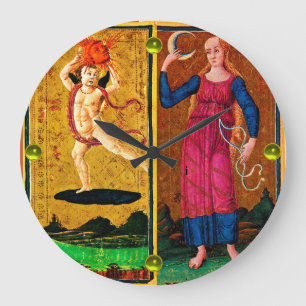 ANTIEK RENAISSANCE TAROOTS / DE ZON EN HET MOON GROTE KLOK
