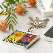 ANTIEK RENAISSANCE TAROOTS /DE ZON EN HET MOON SLEUTELHANGER (Zijkant)