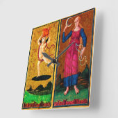 ANTIEK RENAISSANCE TAROOTS / DE ZON EN HET MOON VIERKANTE KLOK (Hoek)