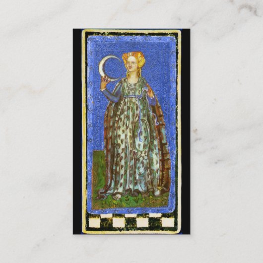 ANTIEK RENAISSANCE TAROOTS / DE ZON EN HET MOON VISITEKAARTJE (Achterkant)