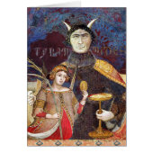 ANTIEK RENAISSANCE TAROT 15/ DEVIL Conceit Detail (Voorkant)