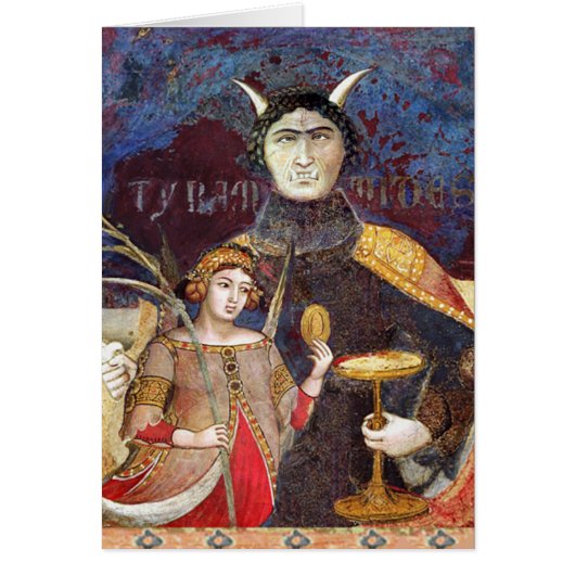 ANTIEK RENAISSANCE TAROT 15/ DEVIL Conceit Detail (Voorkant)