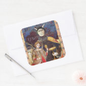 ANTIEK RENAISSANCE TAROT-DE DUIVEL Conceit Detail Vierkante Sticker (Envelop)