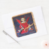 ANTIEK RENAISSANCE TAROT/DEVIL Pride Detail Vierkante Sticker (Envelop)