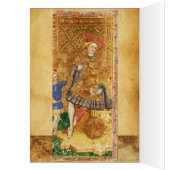 ANTIEK RENAISSANCE TAROT/KING EN KONINGIN VAN MUNT (Binnen (Links))