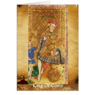ANTIEK RENAISSANCE TAROT/KING EN KONINGIN VAN MUNT