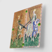 ANTIEK RENAISSANCE TAROT/LADY VAN MUNTEN EN KLEURE VIERKANTE KLOK (Hoek)