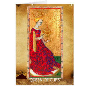 ANTIEK RENAISSANCE TAROTO QUEEN OF CUPS Birthday