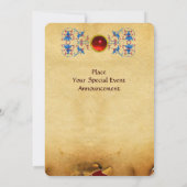 ANTIEK RENAISSANCE TAROTO QUEEN OF CUPS KAART (Achterkant)