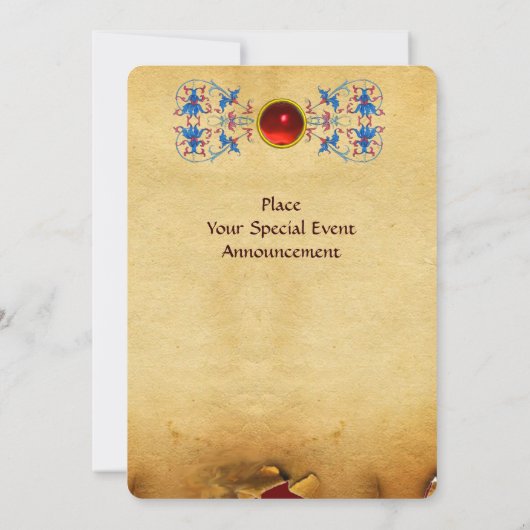 ANTIEK RENAISSANCE TAROTO QUEEN OF CUPS KAART (Achterkant)